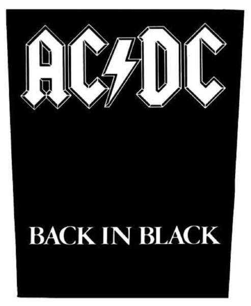AC/DC - Back in Black Rückenaufnäher Backpatch