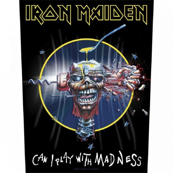 IRON MAIDEN - Rückenaufnäher Backpatch Can I Play With Madness