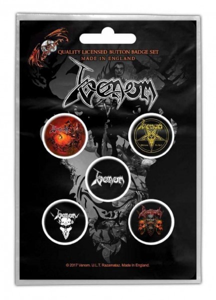 VENOM - Black Metal Button-Set Badge Pack