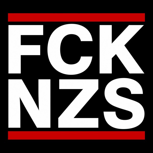 FCK NZS - Fuck Nazis Aufnäher Patch 10x10cm