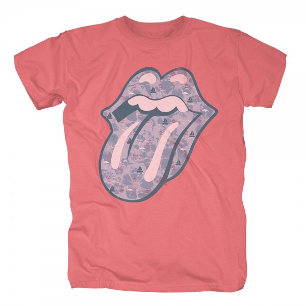 THE ROLLING STONES - Hawaii Tongue coral T-Shirt