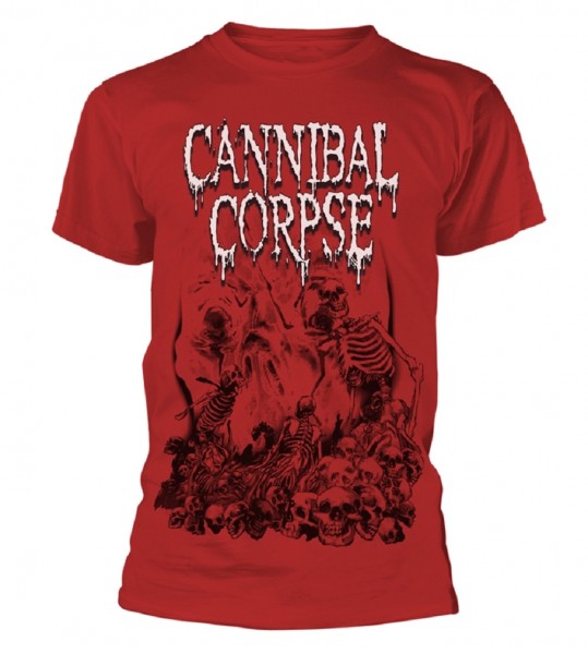 CANNIBAL CORPSE - Pile Of Skulls Red T-Shirt