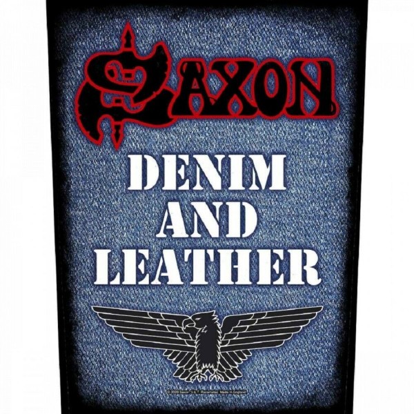 SAXON - Rückenaufnäher Backpatch Denim & Leather