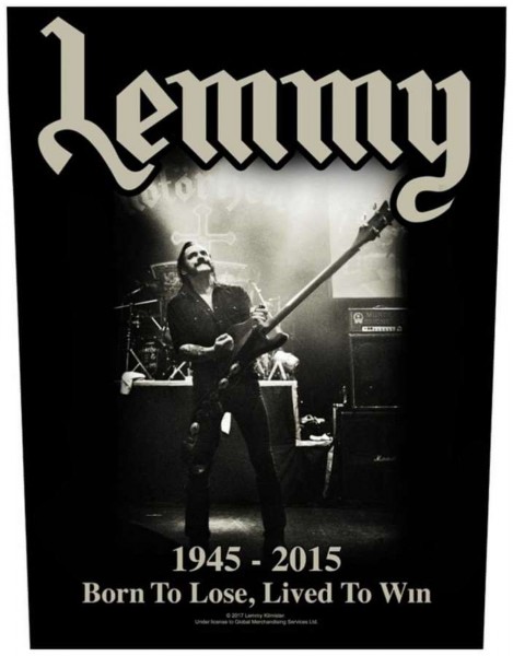 MOTÖRHEAD - Lemmy Lived To Win Backpatch Rückenaufnäher