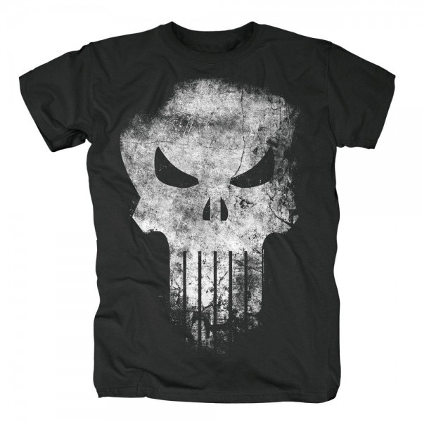 THE PUNISHER - Distressed Skull T-Shirt