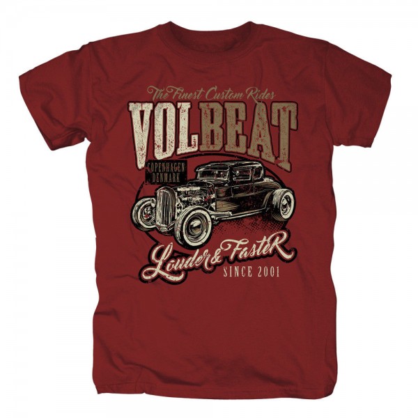 VOLBEAT - Louder & Faster Cardinal Red T-Shirt