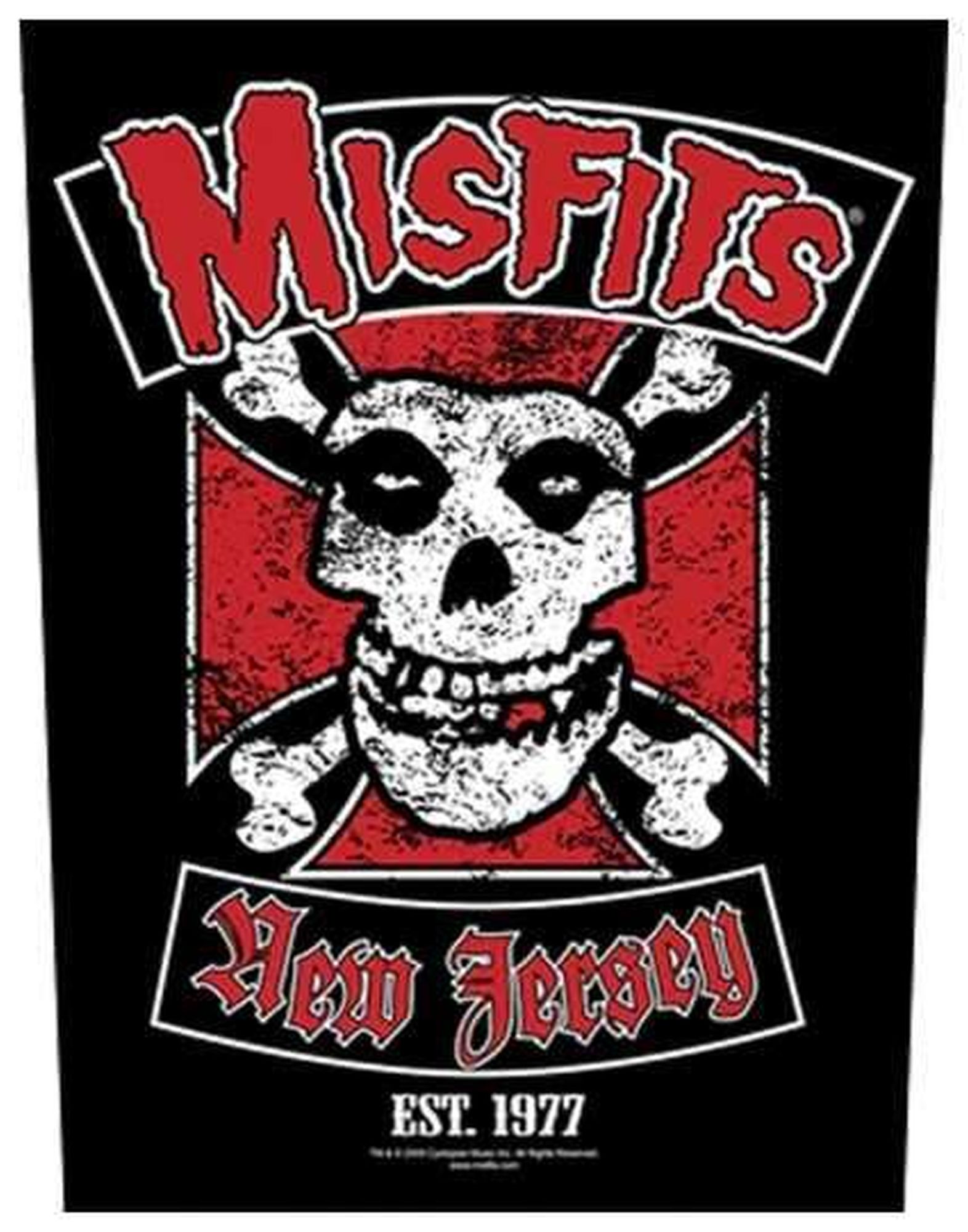 MISFITS New Jersey Backpatch Rückenaufnäher Rückenaufnäher