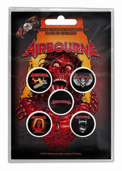 AIRBOURNE - Outta hell Button-Set Badge Pack