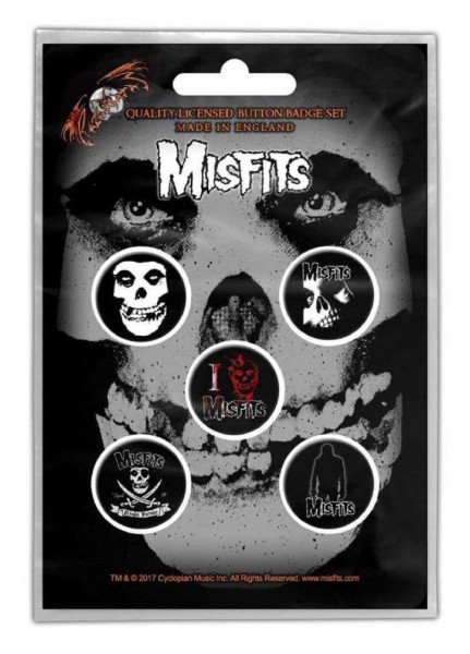 MISFITS - Skull Button-Set Badge Pack
