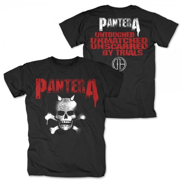 PANTERA - Horned Skull Stencil T-Shirt