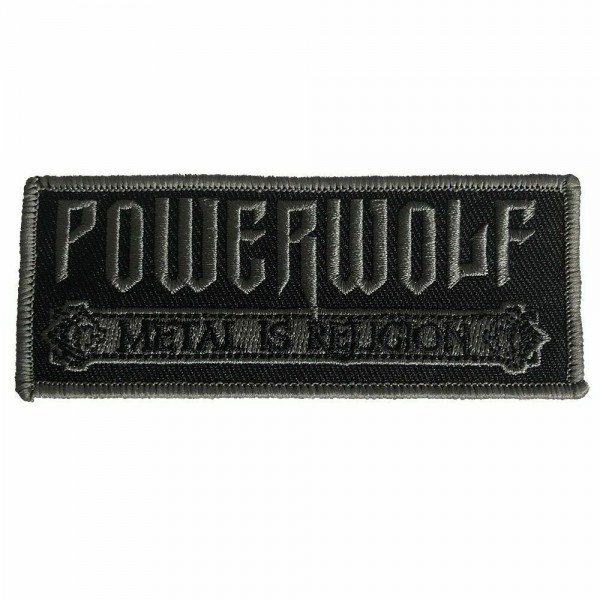 POWERWOLF - Patch Aufnäher Logo Gestickt 4 x 10cm aufbügelbar